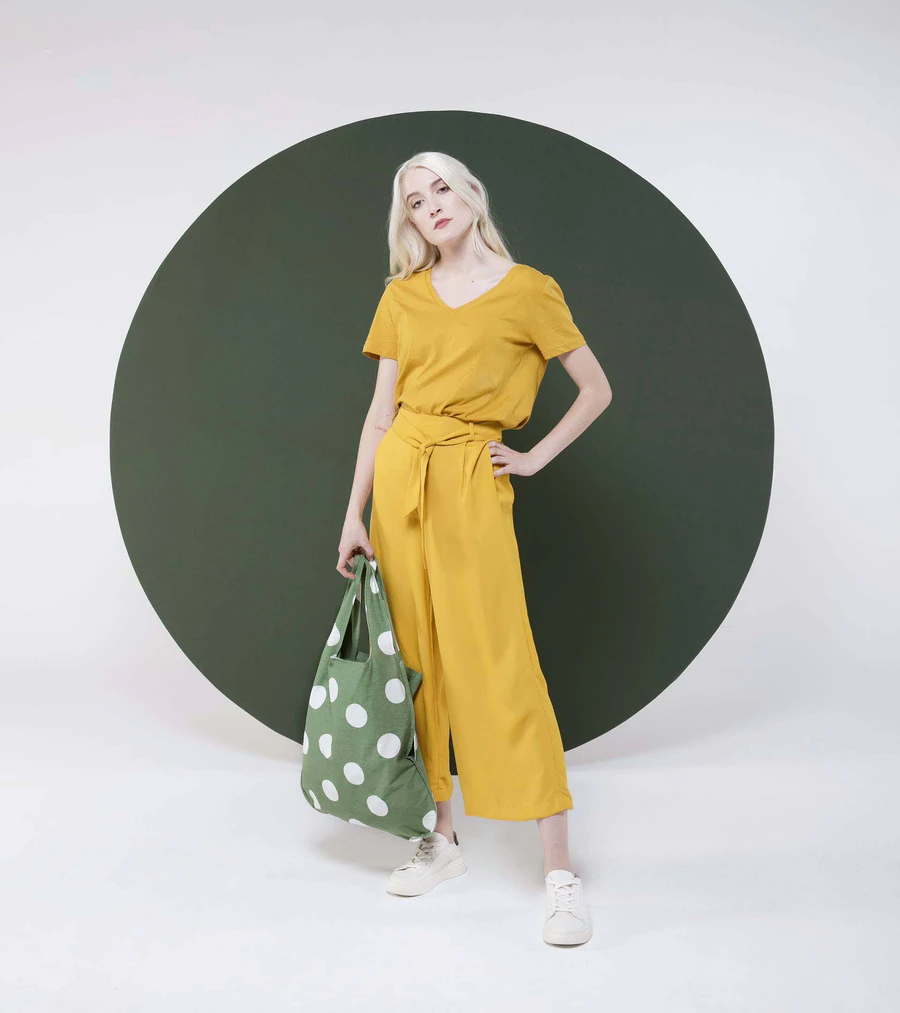 Bolsa Mochila plegable Notabag OLIVE DOTS