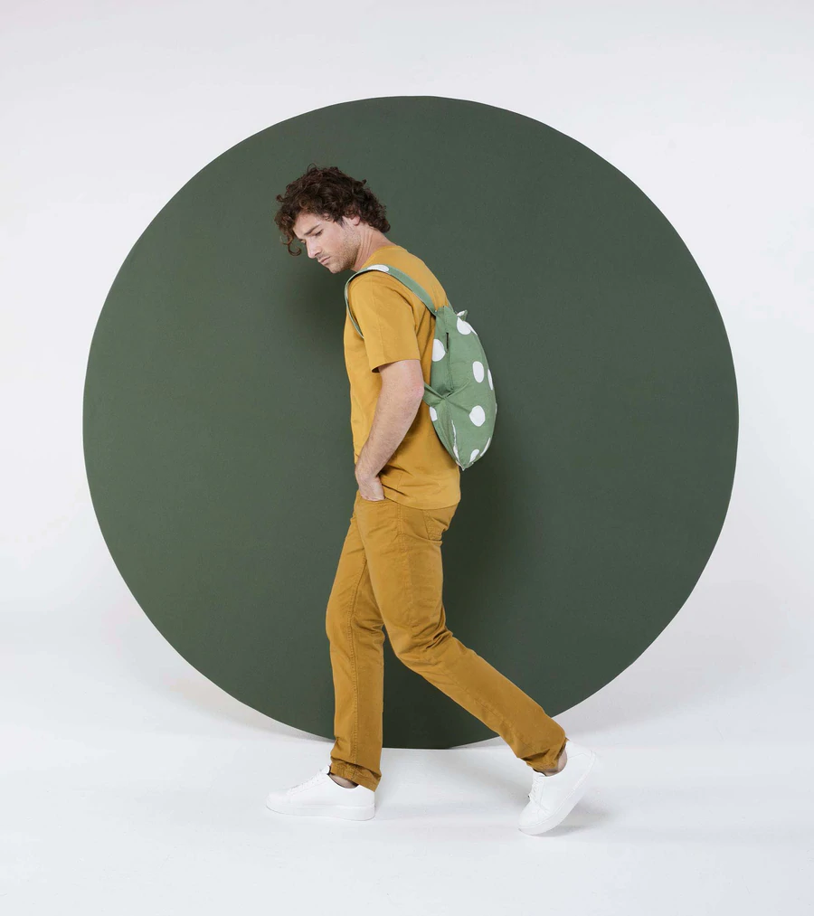 Bolsa Mochila plegable Notabag OLIVE DOTS