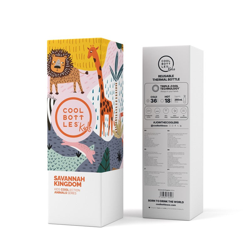 Botella Reutilizable 260ml Savannah Kingdom