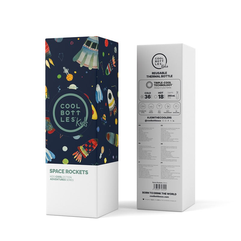 Botella Reutilizable 260ml Space Rocket