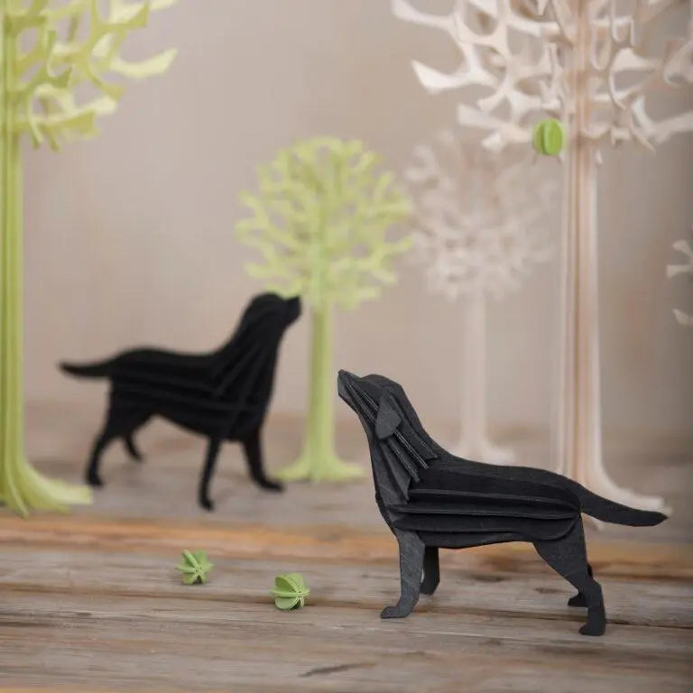 Decoración de madera LOVI Labrador Black