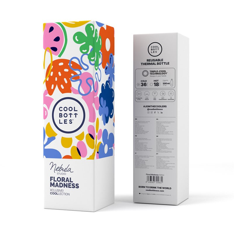 Botella Reutilizable 500ml Floral Madness