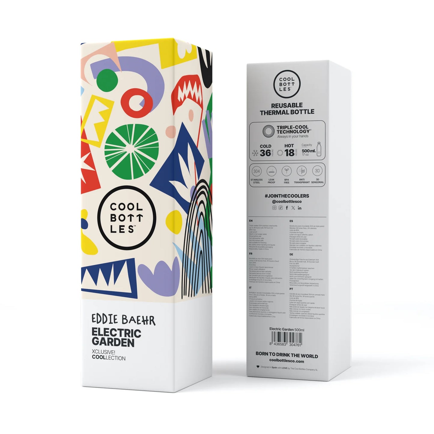 Botella Reutilizable 500ml Electric garden