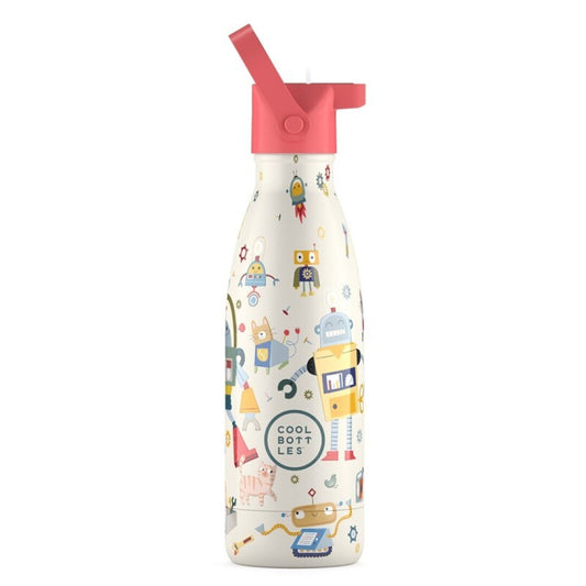 Botella Reutilizable 350ml Messey Robots