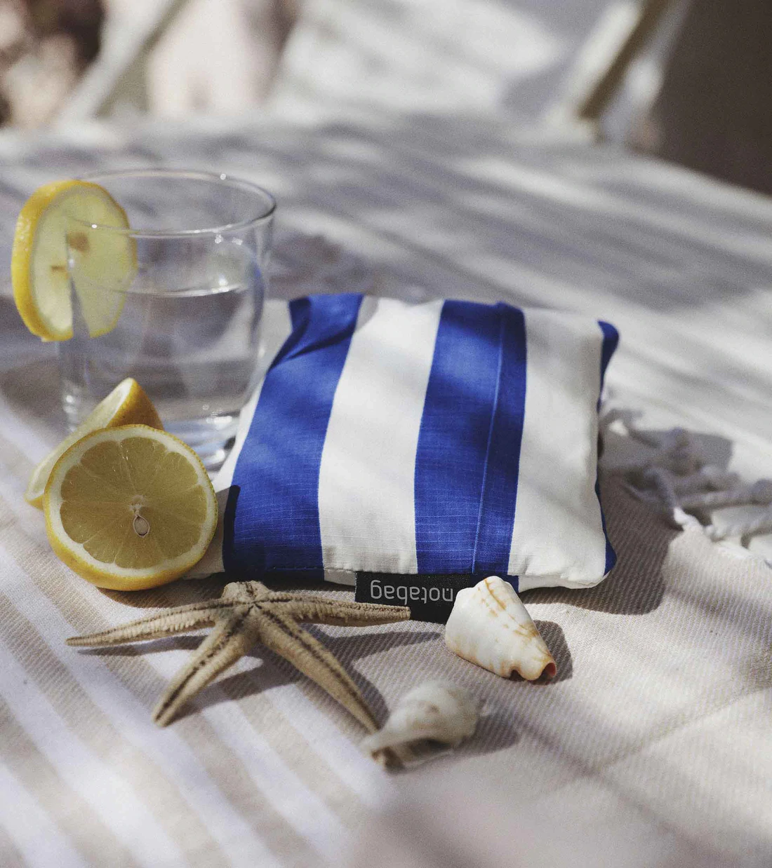 Bolsa Mochila plegable Notabag MARINE STRIPES