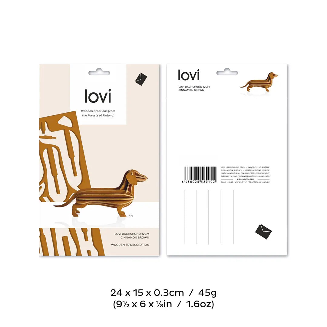 Decoración de madera LOVI Teckel