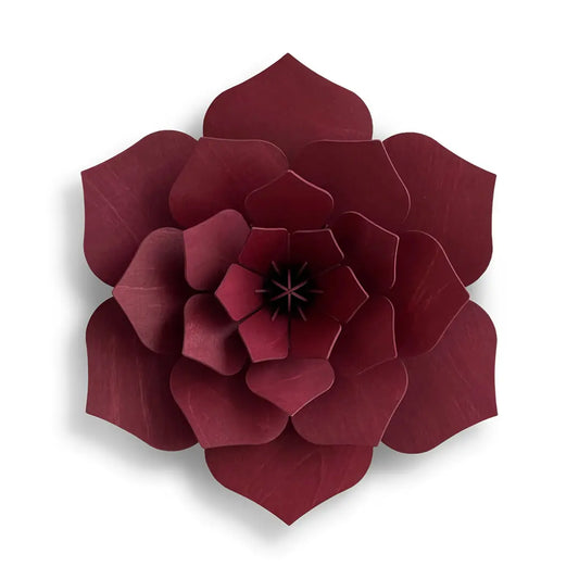 Decoración de madera LOVI Flor Rojo
