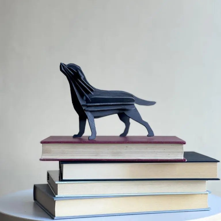 Decoración de madera LOVI Labrador Black