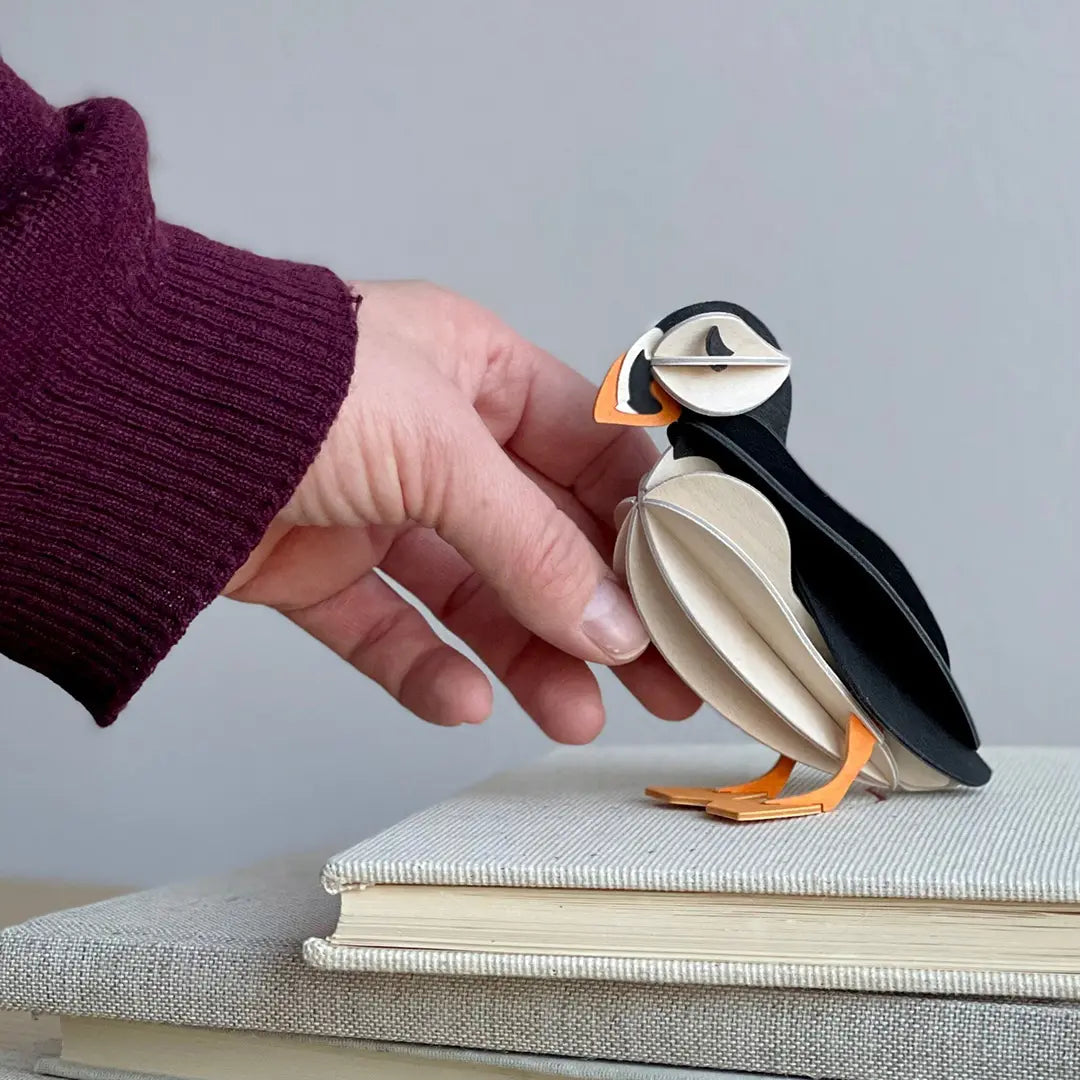 Decoración de madera LOVI Puffin