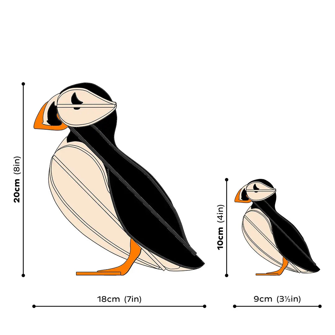 Decoración de madera LOVI Puffin