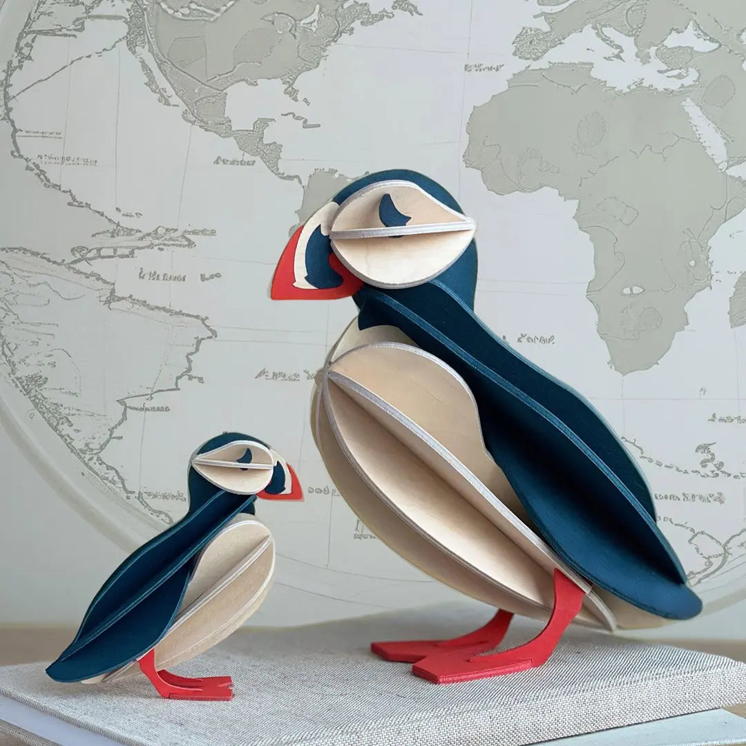 Decoración de madera LOVI Puffin