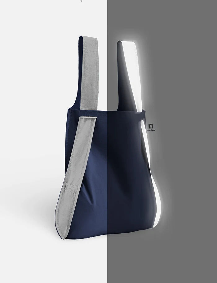 Bolsa Mochila plegable Notabag REFRECTIVE NAVY