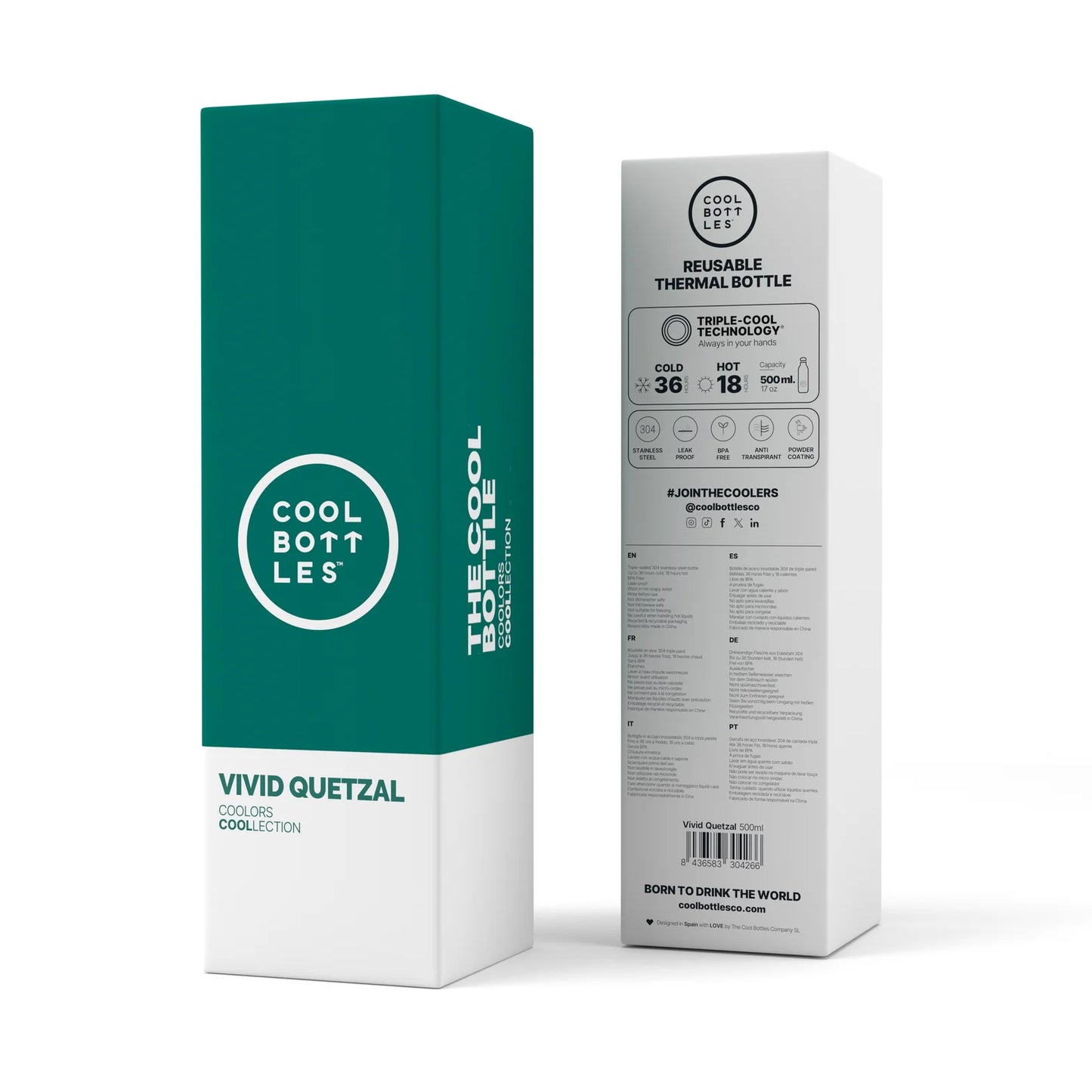 Botella Reutilizable Vivid Quetzal 350ml