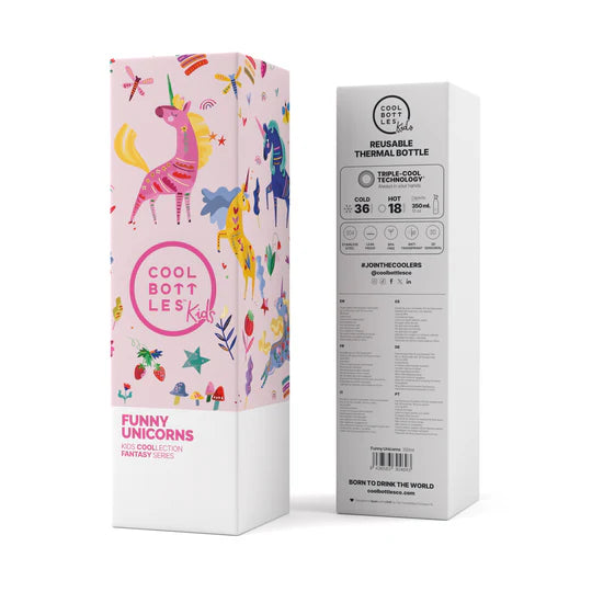 Botella Reutilizable 350ml Funny Unicorns