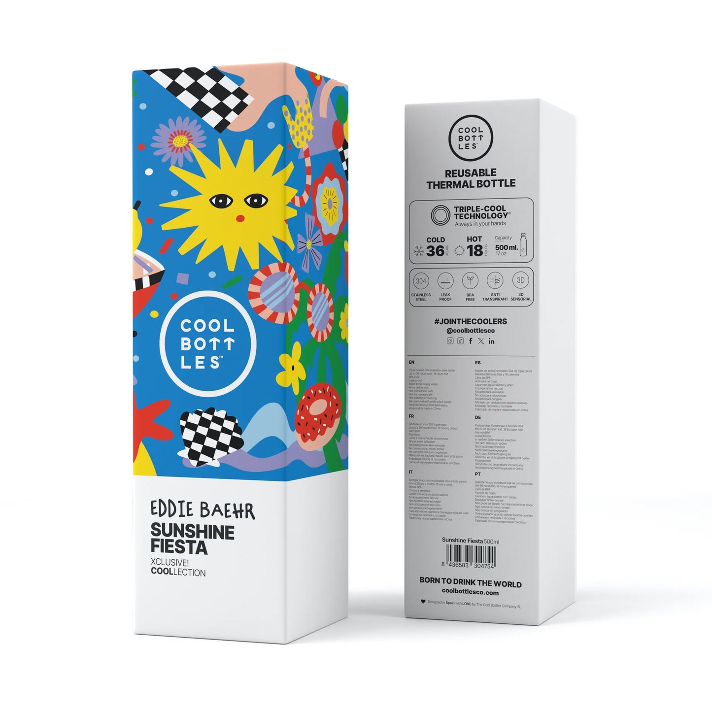 Botella Reutilizable 500ml Sunshine fiesta