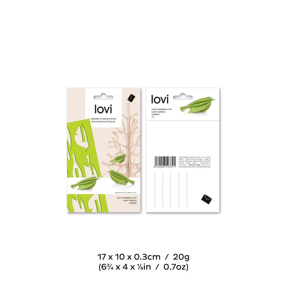 Decoración de madera LOVI 3 Pajaros